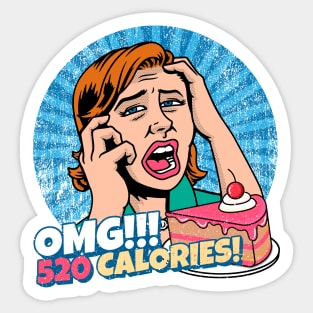 OMG 520 calories Sticker